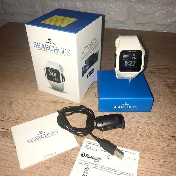 relógio rip curl search gps branco a1111 tábua de marés