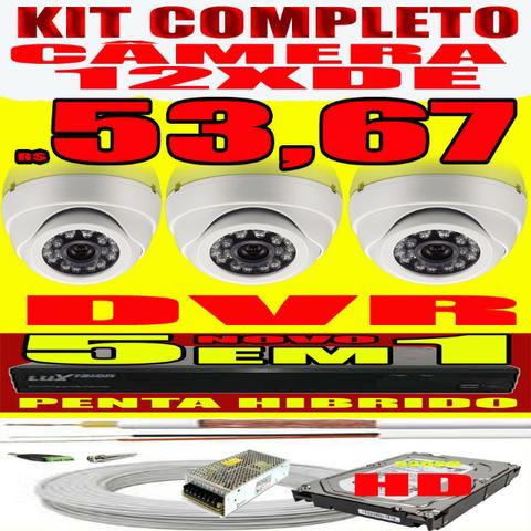 Kit completo camera segura 3 camera