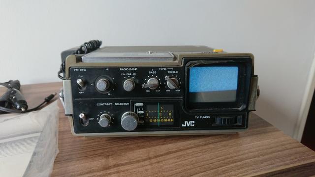 Radio Tv Jvc Portátil Retrô Vintage Completo! Funcionando