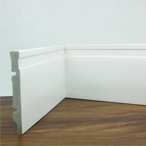 Rodapé Branco MDF 10cm R$ 8,99 Metro Linear > Casa Nur - O