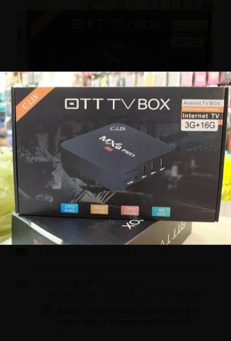 Smart TV box mxq pró YouTube e Netflix via Wi-Fi