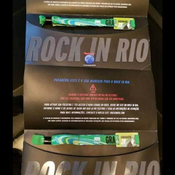 2 ingressos inteiro Rock um Rio