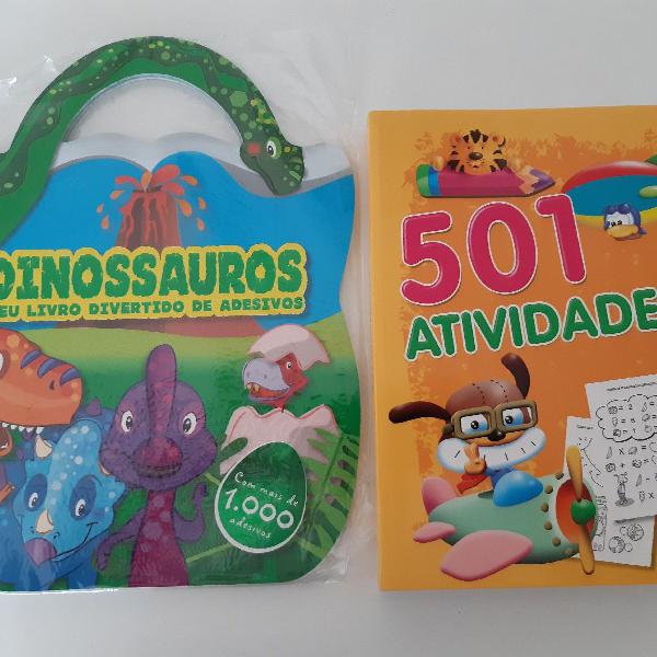 2 livros infantis atividades dinossauros