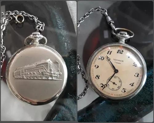 Antigo Relógio De Bolso Technos Ferrovia Russo