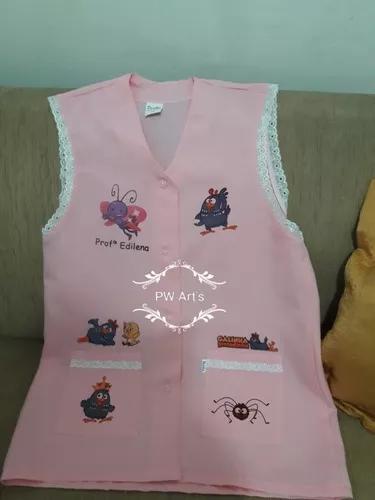 Avental De Professora Personalizado (jaleco, Uniforme)