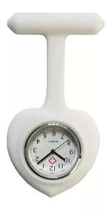 Kit 6 Uni Relógio Lapela Silicone Enfermeiras Coração