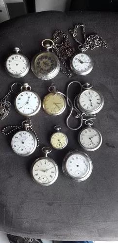 Lote De Relógios De Bolso Antigos Coleção 11 Pçs