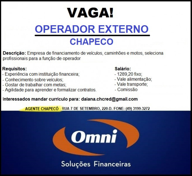 Operador externo - OMNI Financeira