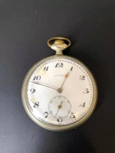 Relógio De Bolso Antigo Aurea Corda Similar Omega
