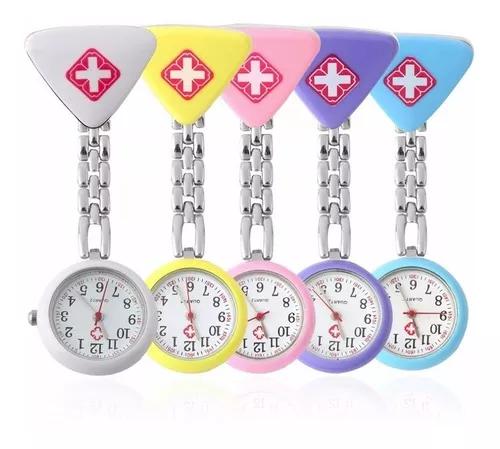 Relógio De Lapela Metal Enfermeiras Kit 6 Unidades