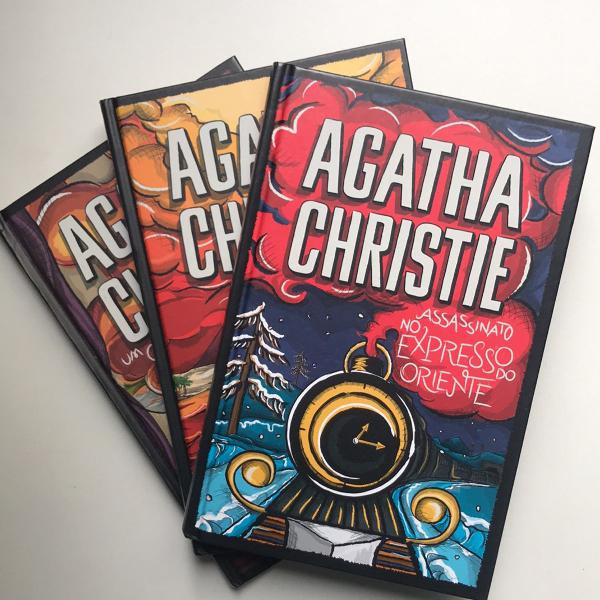 box agatha christie com 3 livros capa dura