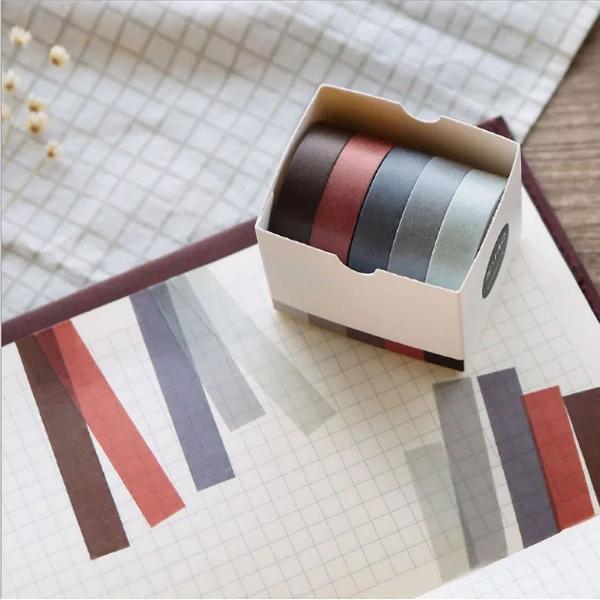 caixa com 5 washi tapes