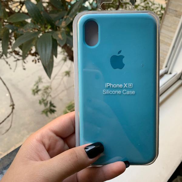 capa iphone xr azul turquesa