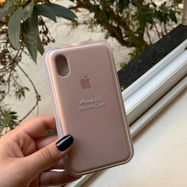 capa iphone xs areia rosa