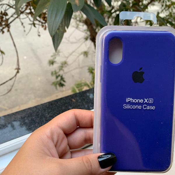 capa iphone xs azul royal