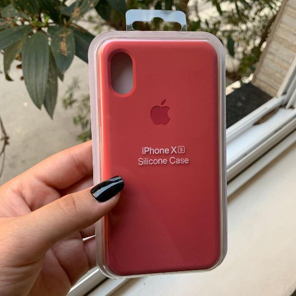 capa iphone xs rosa peonia
