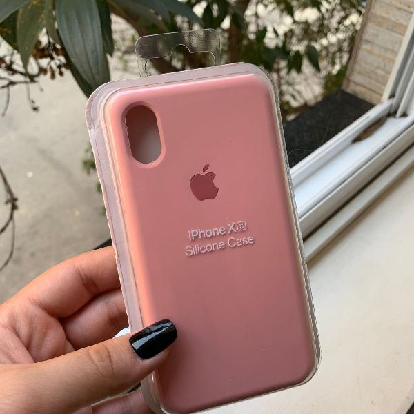 capa iphone xs rosa pálido