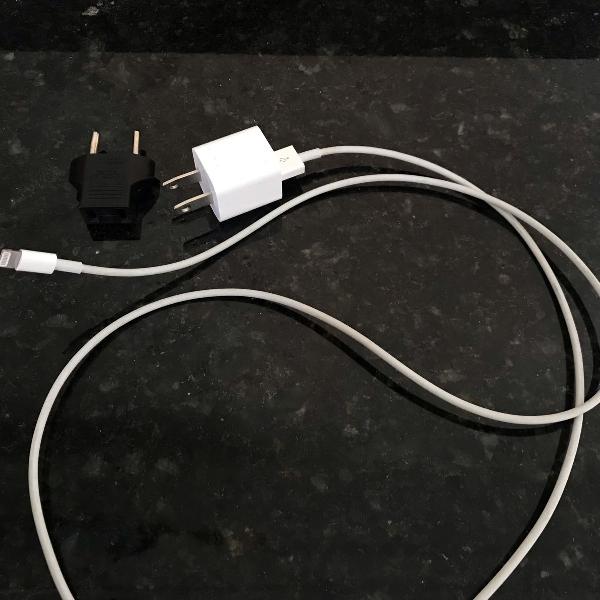 carregador iphone internacional original com adaptador