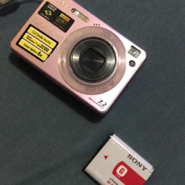 câmera sony rosa super conservada