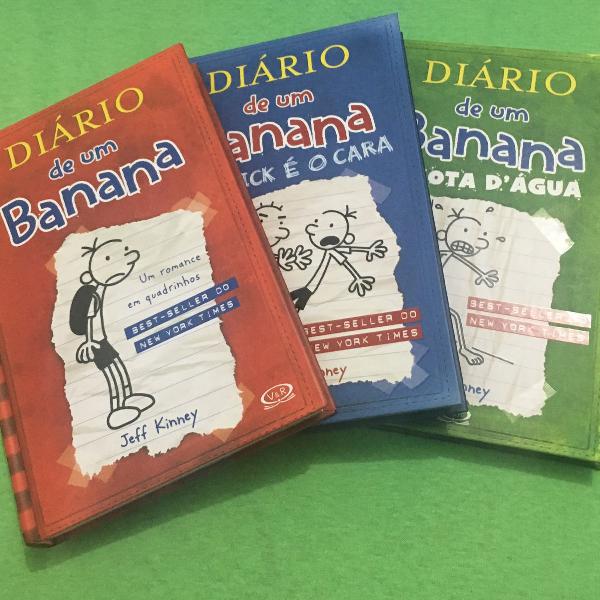 coleção diário de um banana livros 1, 2 e 3