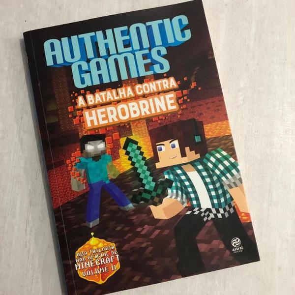 livro - authentic games - a batalha contra herobrine