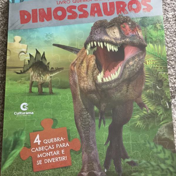 livro quebra-cabeça dinossauros