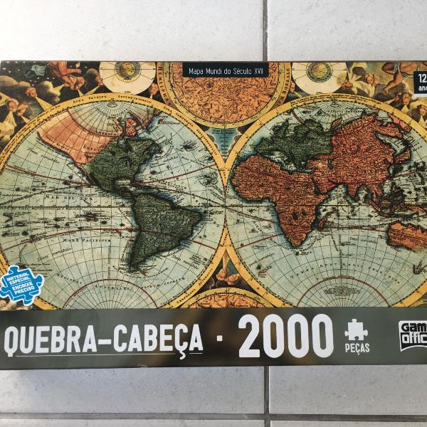 quebra-cabeça mapa mundi 2.000 peças