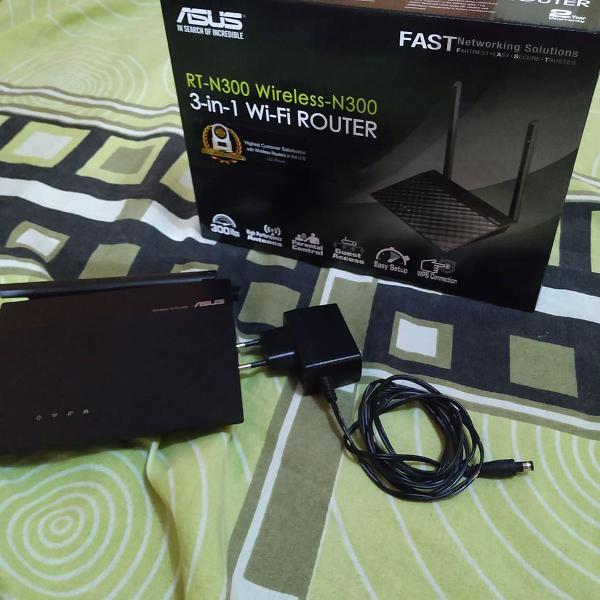 roteador wifi rt-n300 2 antenas 2.4ghz 300mbps asus/access