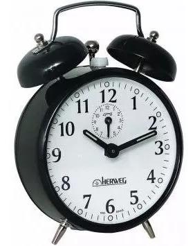 2208 - Relógio Despertador Antigo Cores - A Cordas Herweg