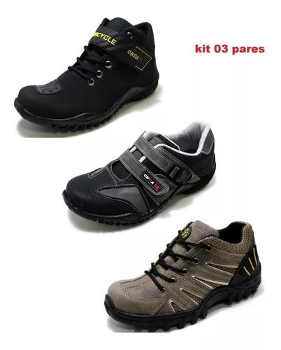 Kit 3 Pares Mocassim Sapatenis Masculino Casual Tenis Oferta