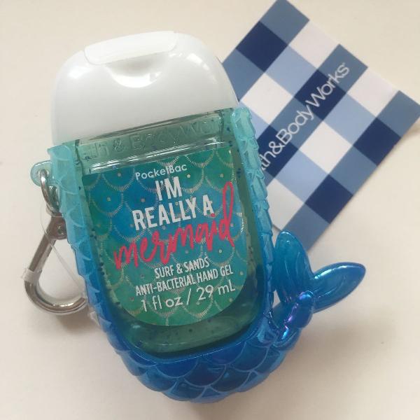 bath body works: alcool gel, linha mermaid