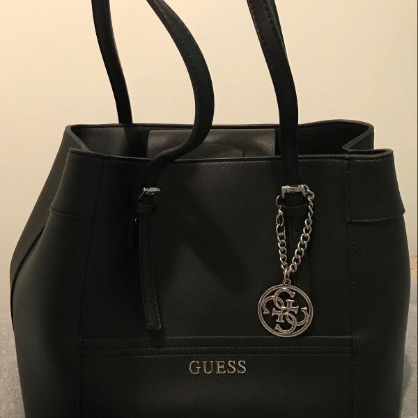 bolsa de couro guess