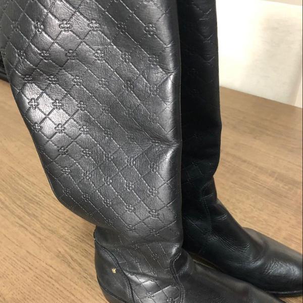 bota capodarte couro preta