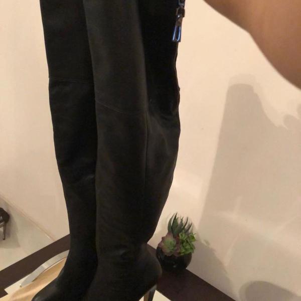 bota ellus preta, over knee