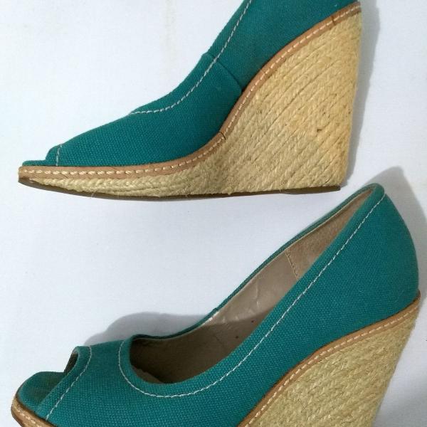 plataforma shoestock - verde água - salto de cordas -