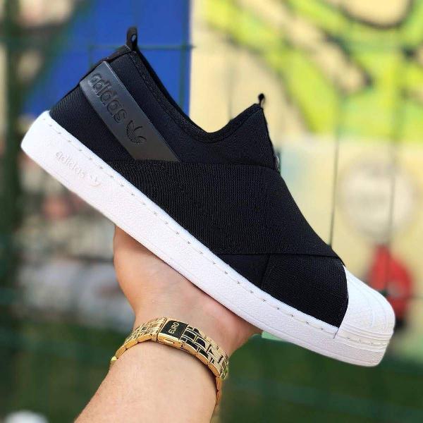 tênis adidas superstar slip on - mega oferta