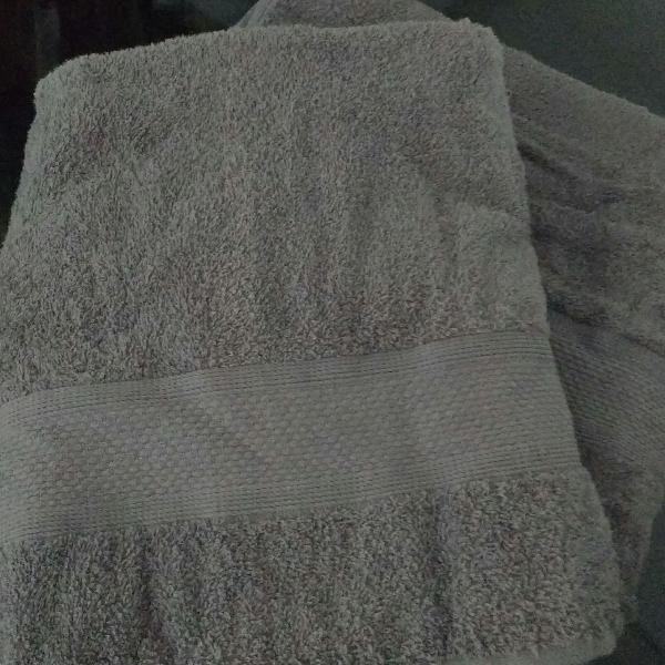 Conjunto toalhas de banho cinza Camesa