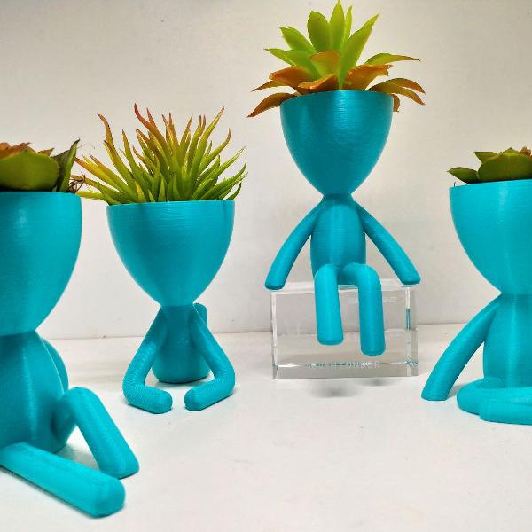 Kit 4 Vasos Decorativos Bobs Azul Tyffani