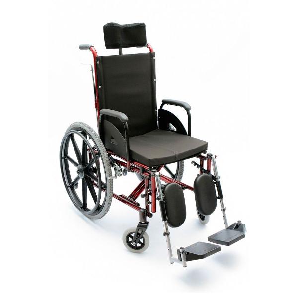 cadeira de rodas encosto reclinável e apoio panturilha