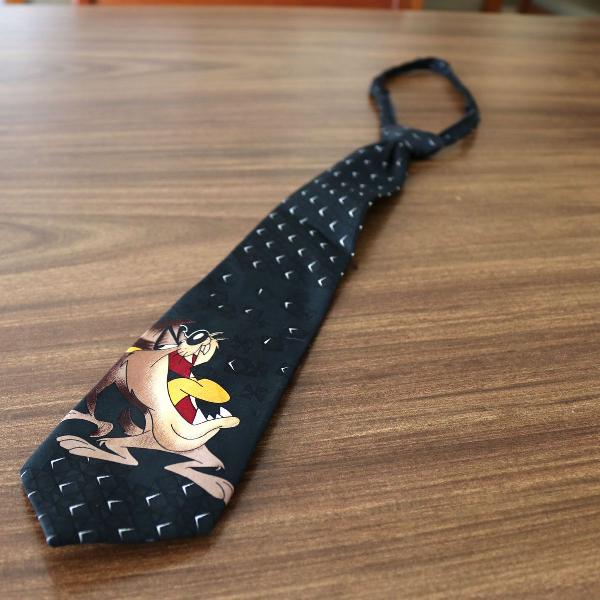 gravata estampada disney taz infantil vintage anos 90