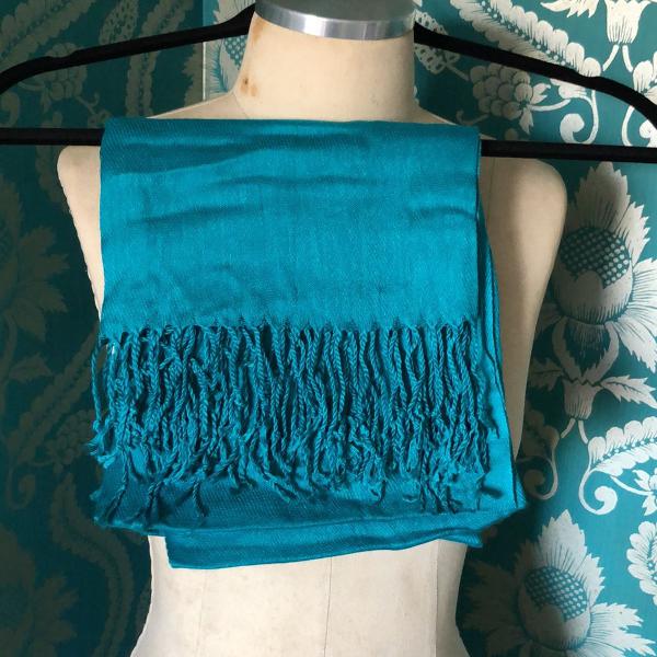 pashmina azul petróleo
