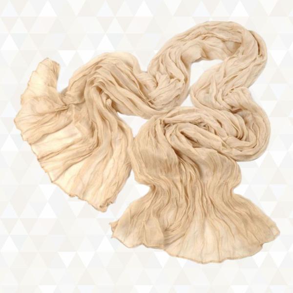 scarf tecido amassado - bege