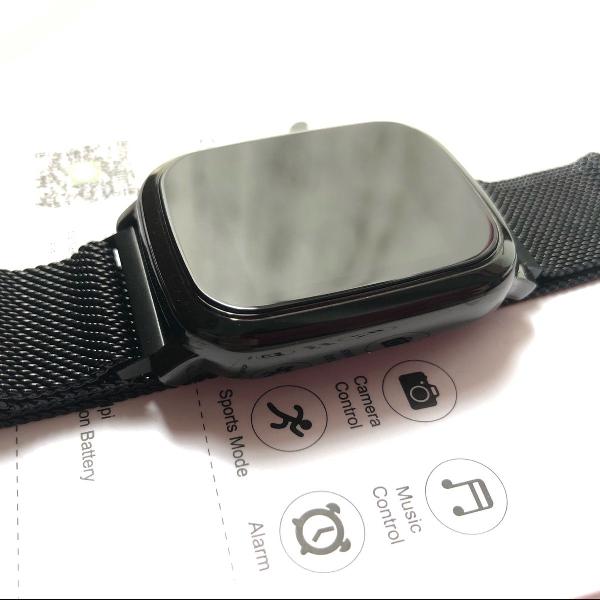 smartwatch cv06 cinta de aço pulseira inteligente