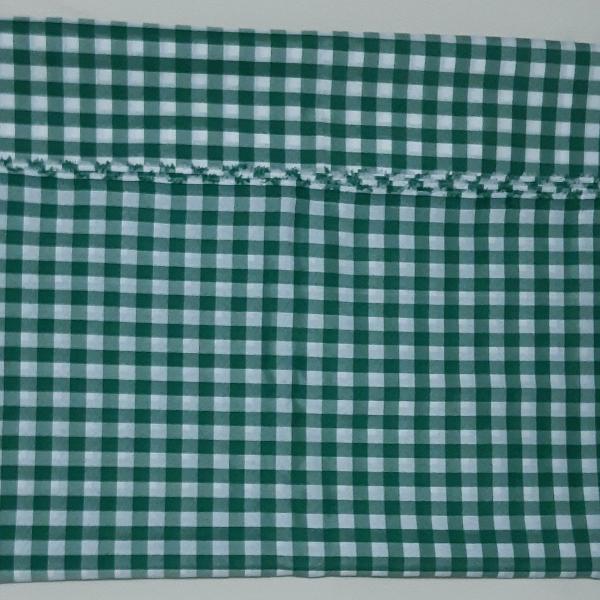 toalha mesa - xadrez verde / branco - poliéster - 3 mts.