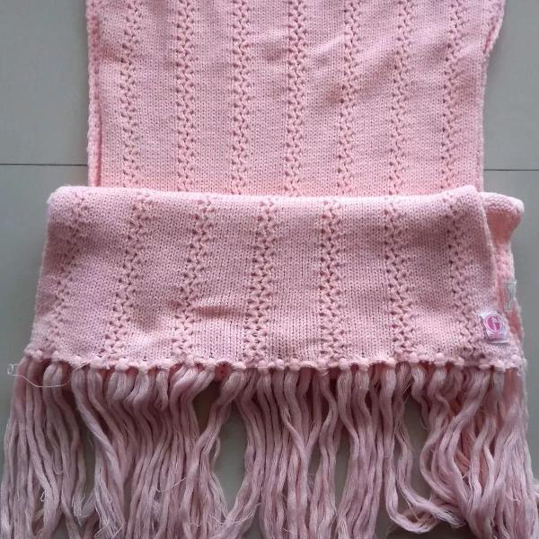 xale cachecol pashmina manta tricô rosa guaraná brasil