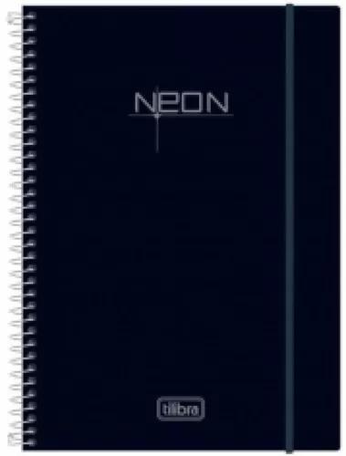 Caderno Universitário 10x1 200f Neon Preto 141607 Tilibra