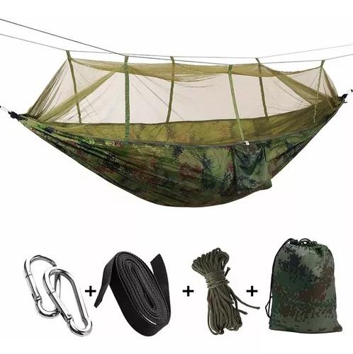 Cama Camping Com Tela De Proteção Anti Mosquito Camuflada