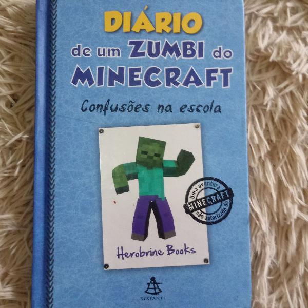 Livro Diário de um Zumbi do Minecraft - confusões na