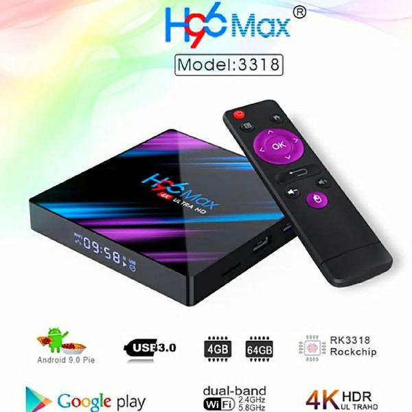 Tv Box H96 Max 4k Ultra Hd 32gb 4gb Ram Android 9.0