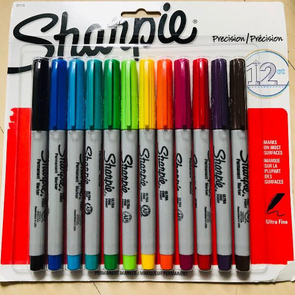 canetas coloridas sharpie precision ponta fina